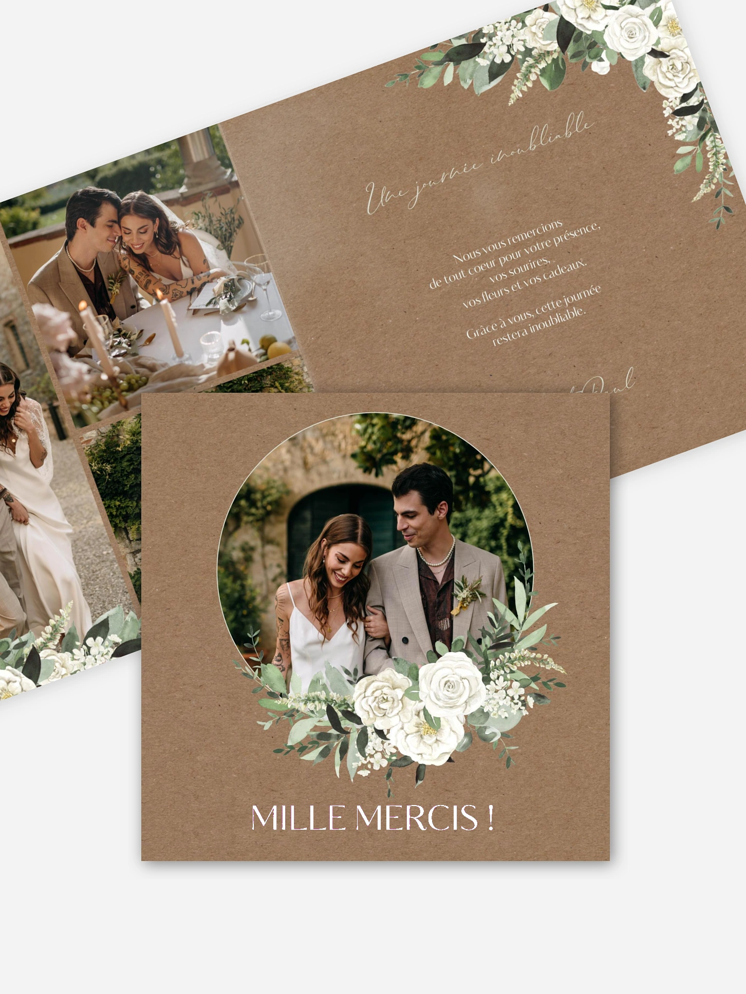 Carte de remerciements Bouquet royal