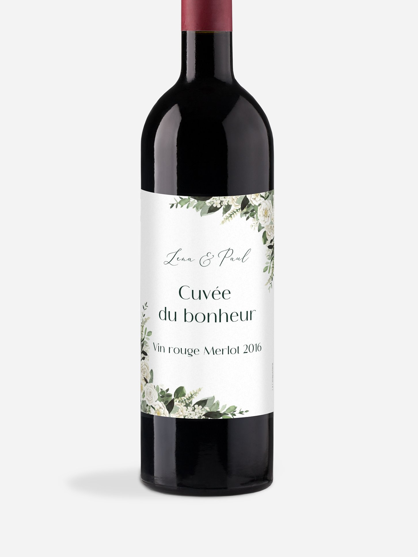Étiquette bouteille Bouquet royal