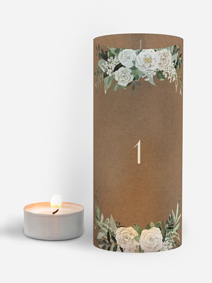 Numéro de table mariage Bouquet royal