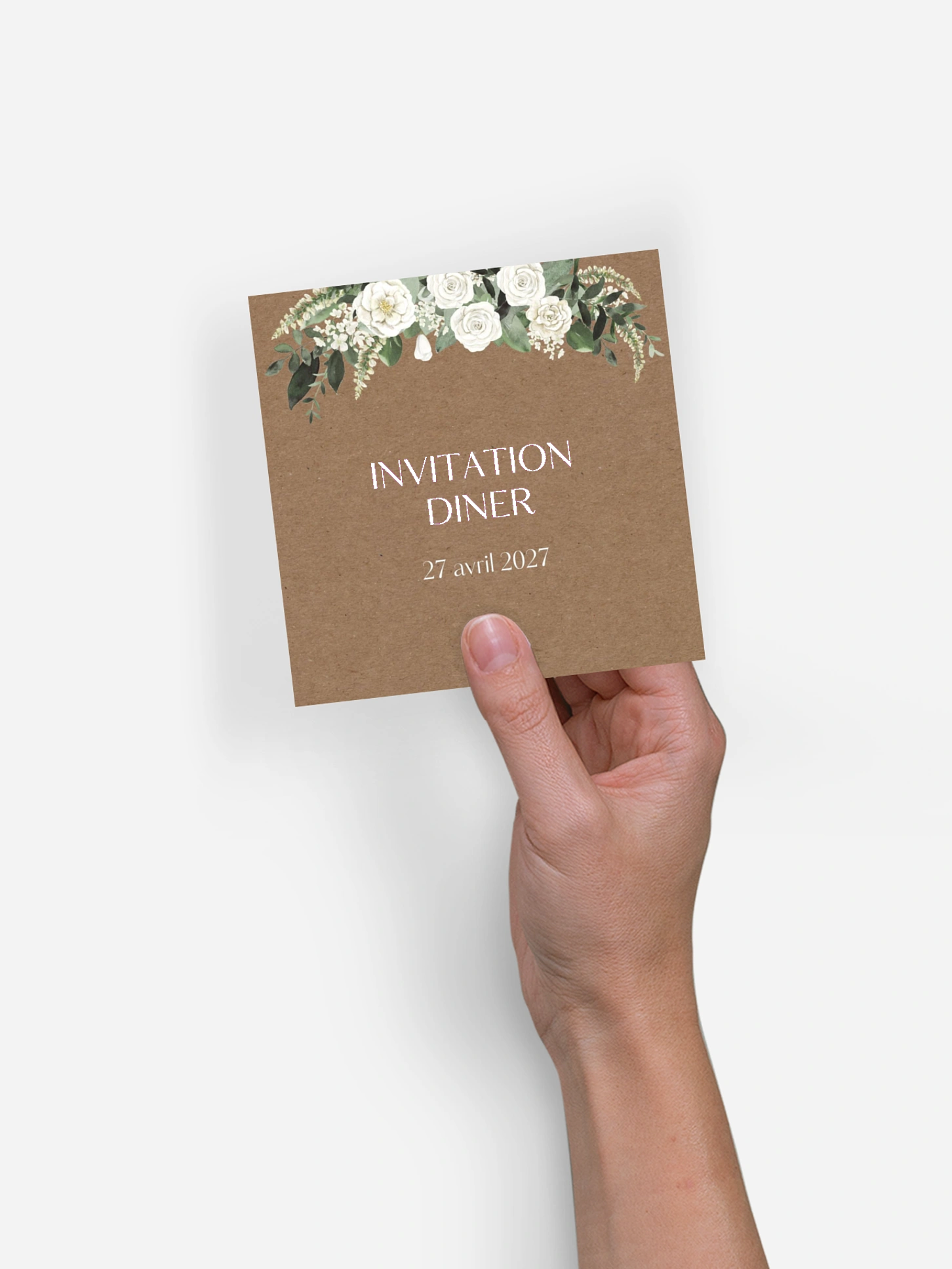 Carton d'invitation Bouquet royal