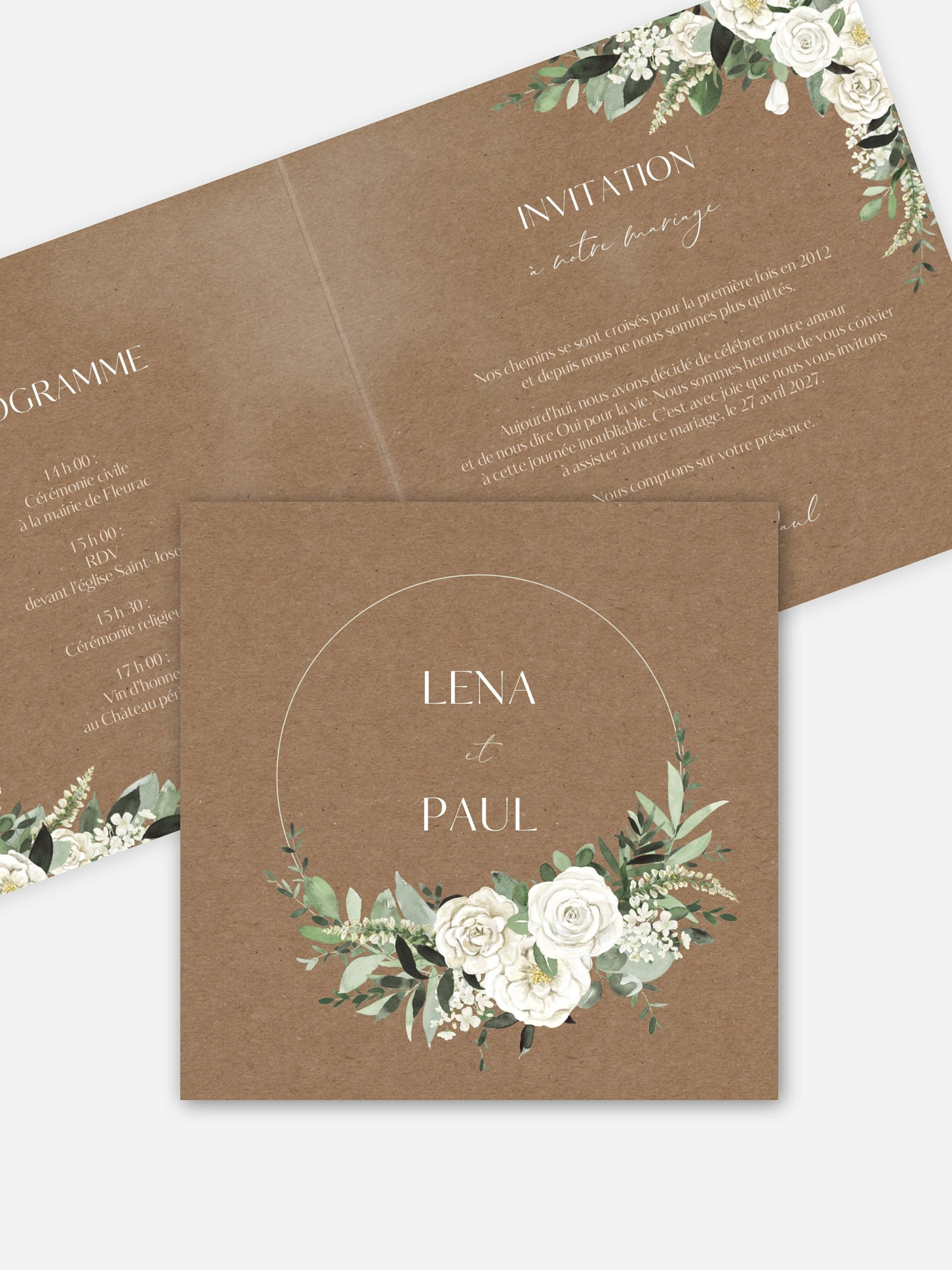Faire-part de mariage Bouquet royal