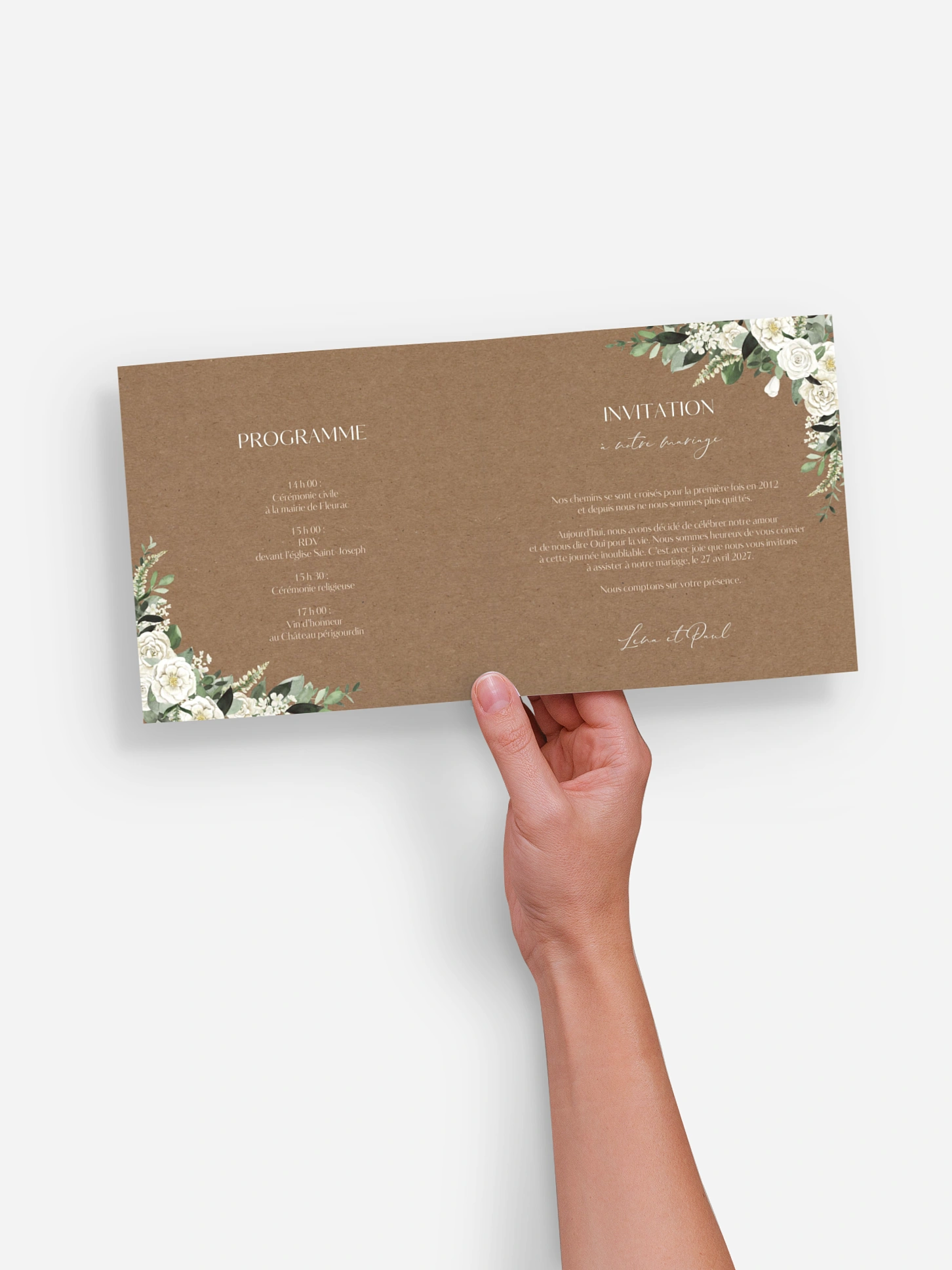 Faire-part de mariage Bouquet royal