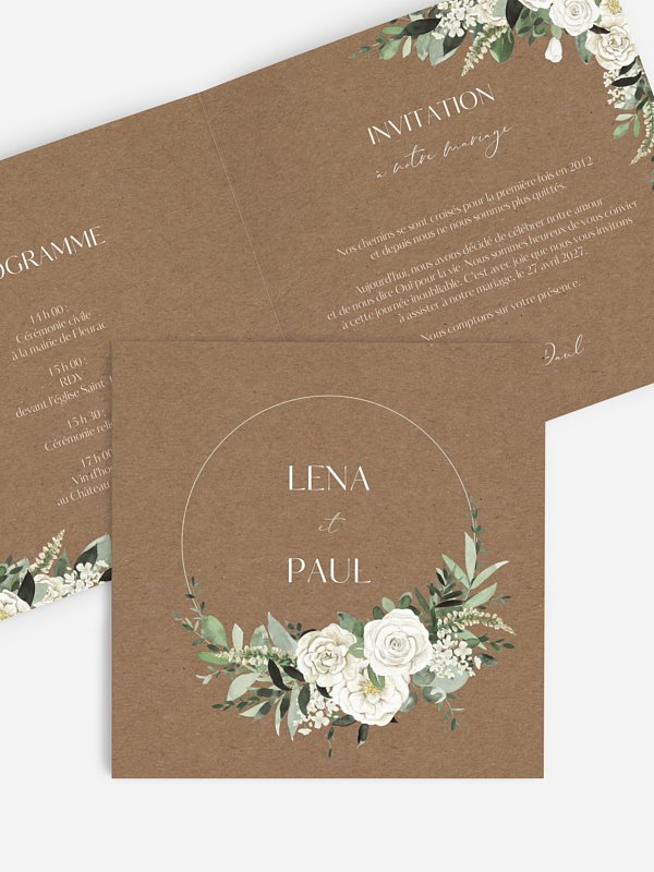 Faire-part de mariage Bouquet royal