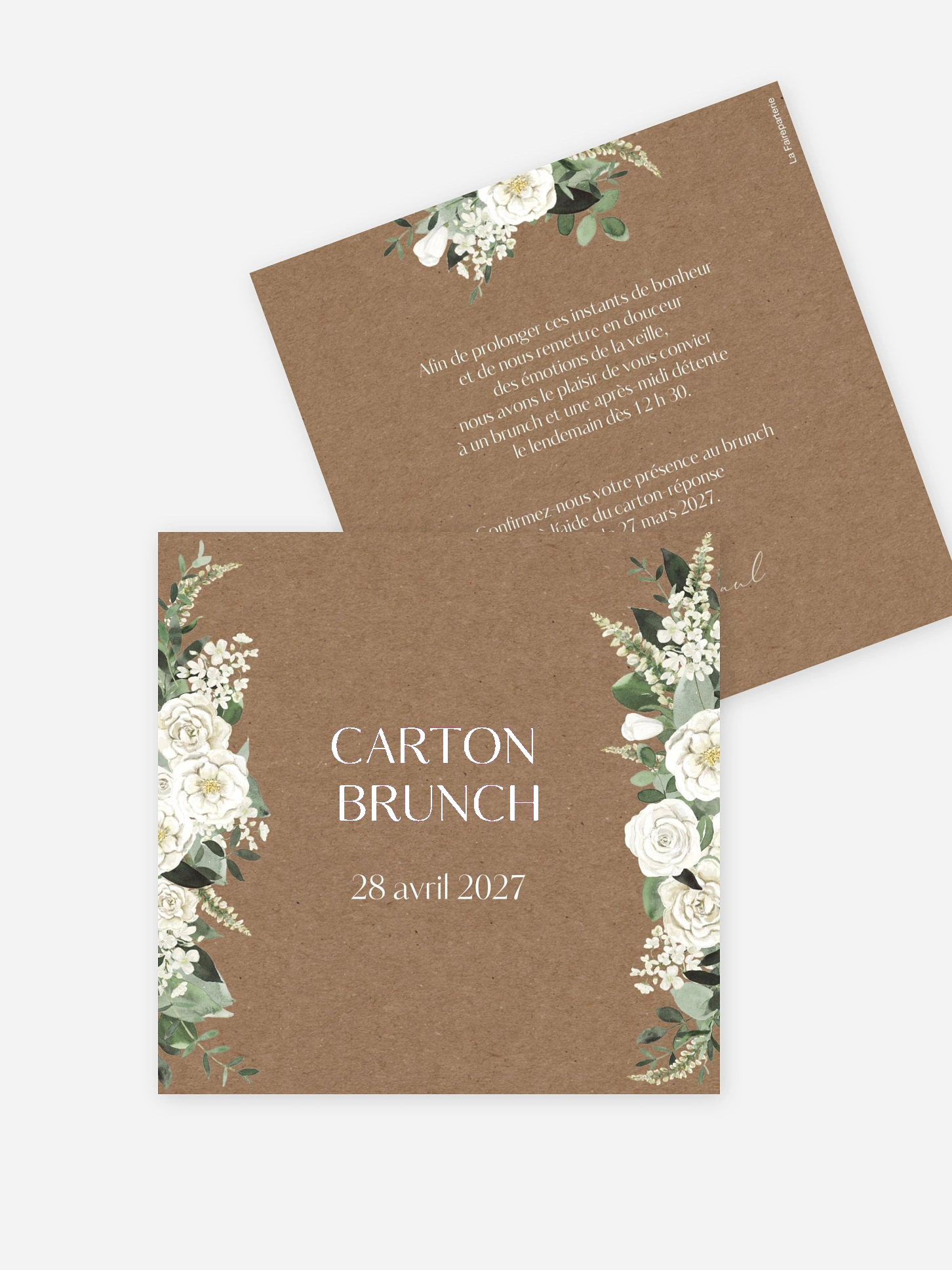 Carte brunch Bouquet royal