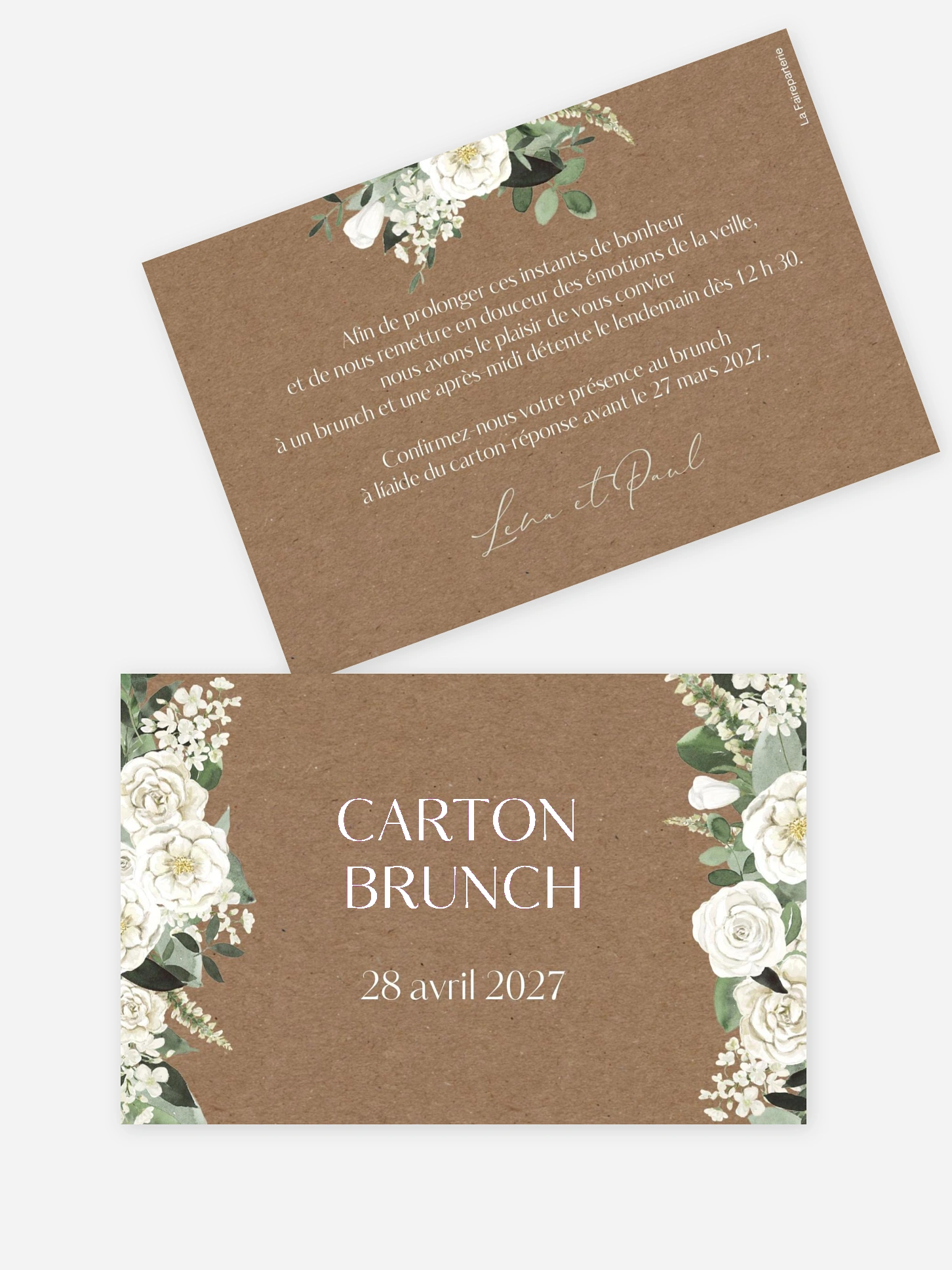 Carte brunch Bouquet royal