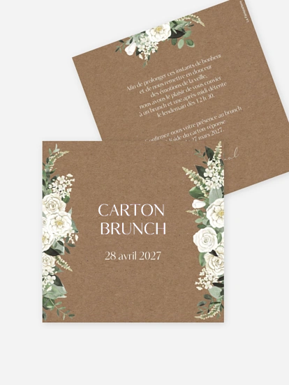 Carte brunch Bouquet royal