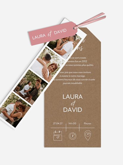 Faire-part de mariage Pictos mariage