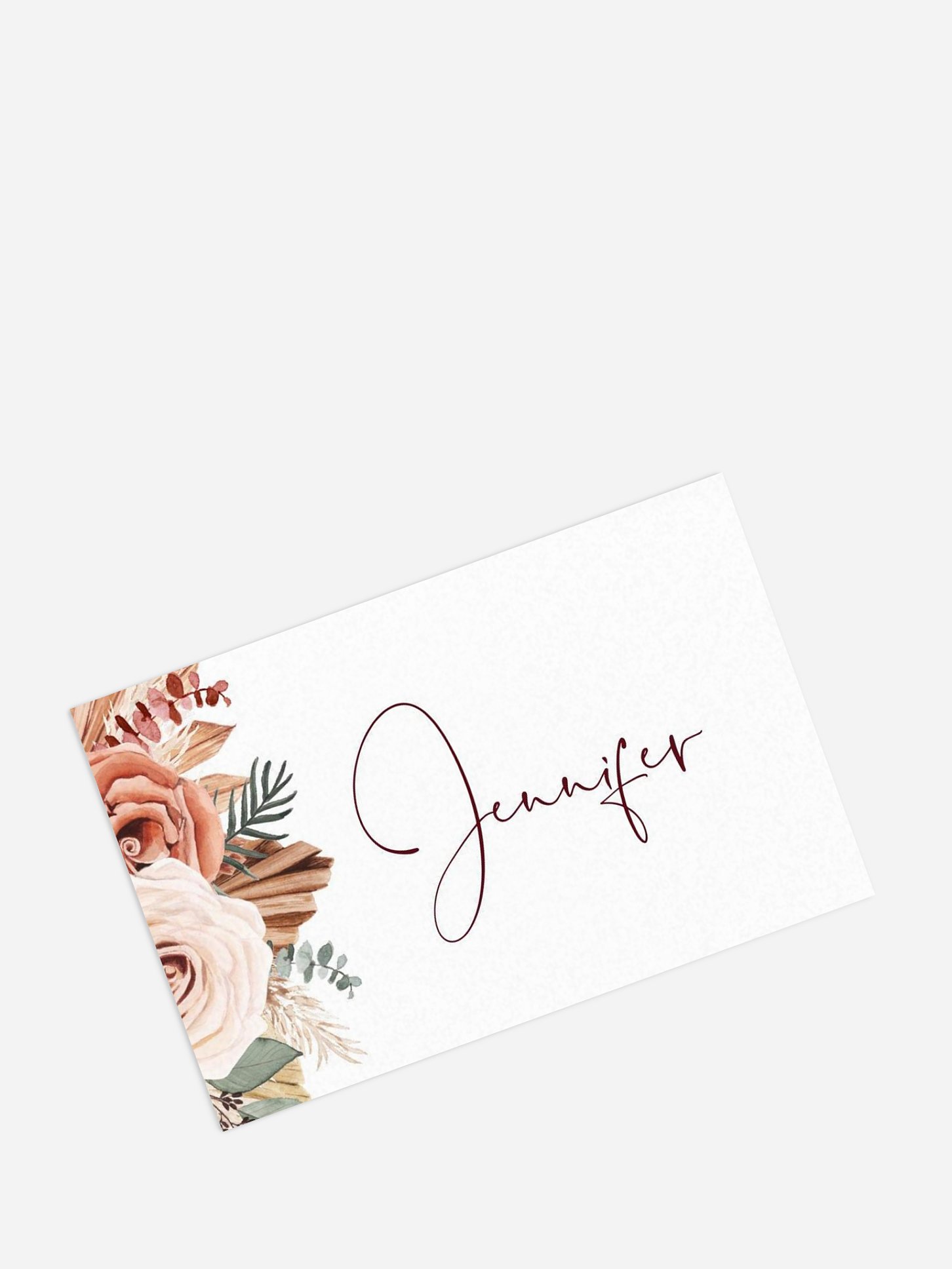 Marque-place mariage Bohemian rose