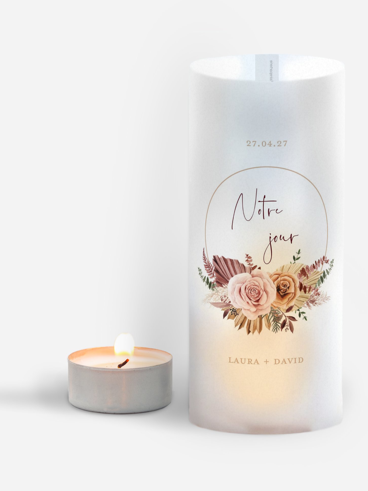 Photophore Bohemian rose