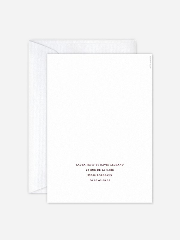 Faire-part de mariage Bohemian rose