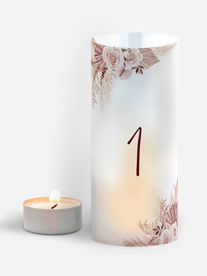 Numéro de table mariage Terracotta dreams