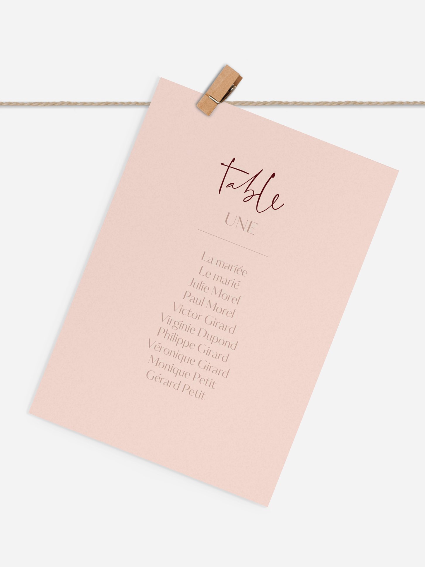 Cartons plan de table mariage Terracotta dreams
