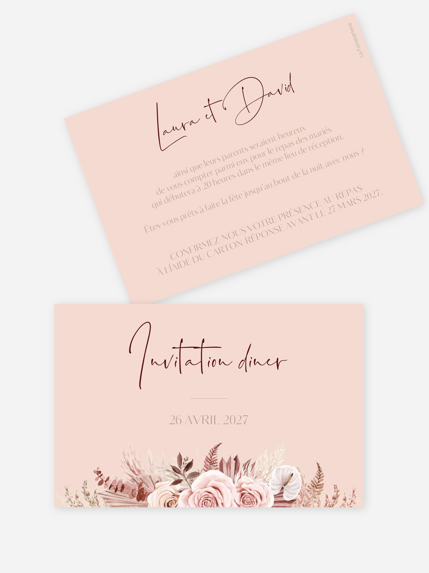 Carton d'invitation Terracotta dreams