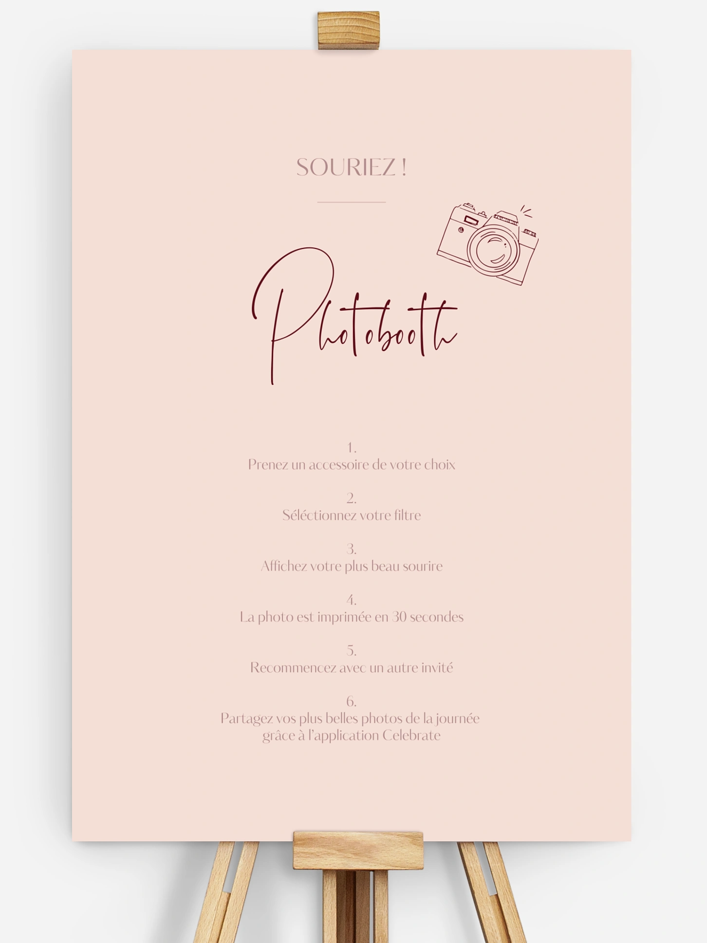 Affiche photobooth mariage Terracotta Dreams