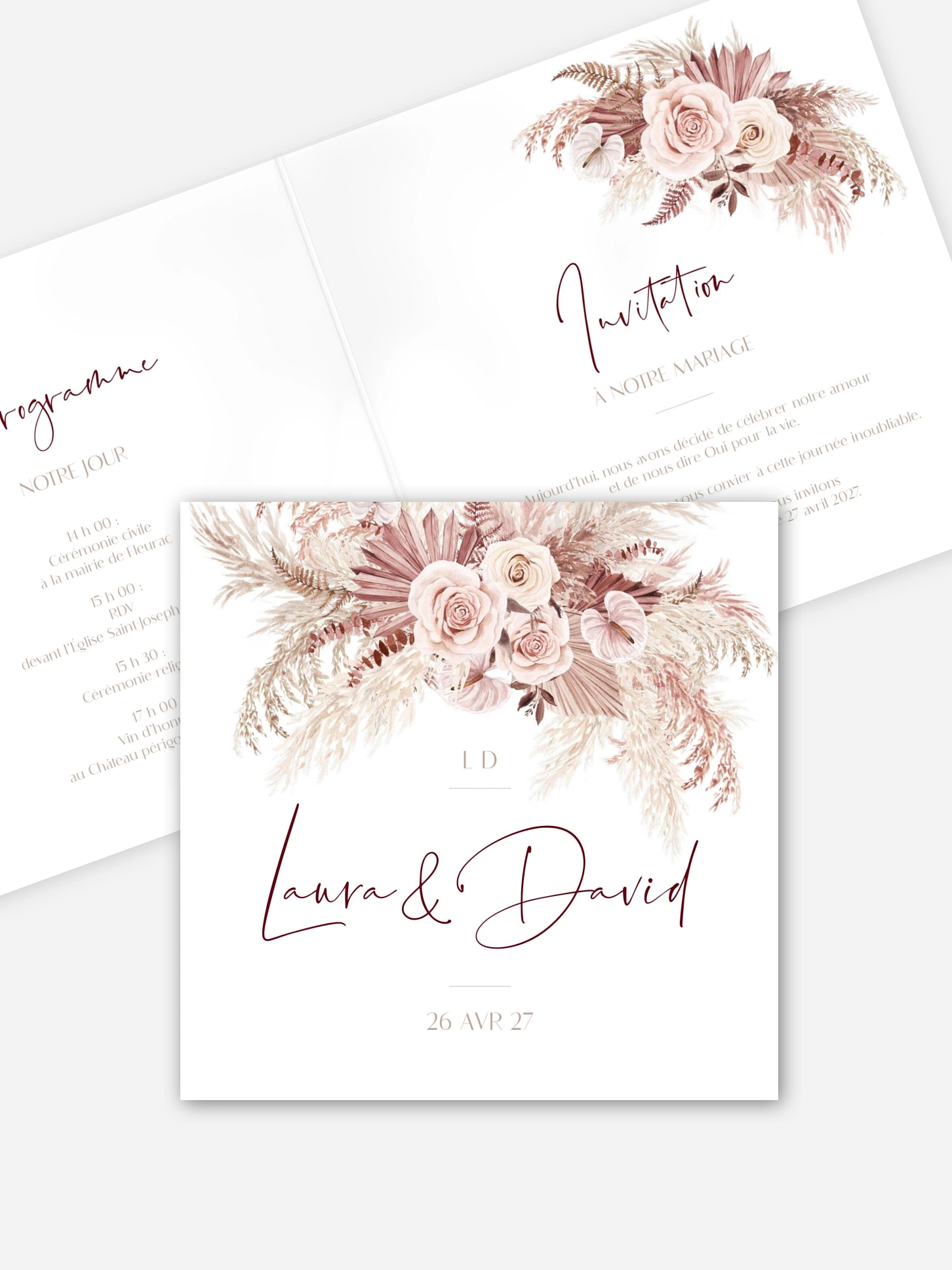 Faire-part de mariage Terracotta Dreams