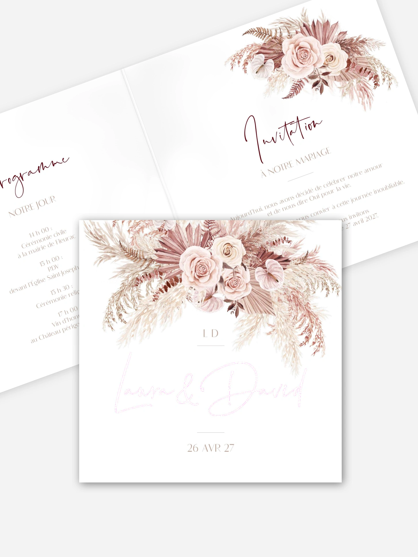Faire-part de mariage Terracotta Dreams