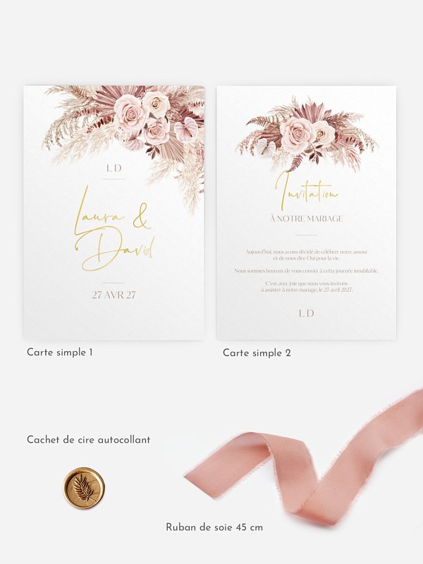 Faire-part de mariage Terracotta Dreams