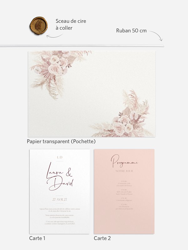 Faire-part de mariage Terracotta Dreams