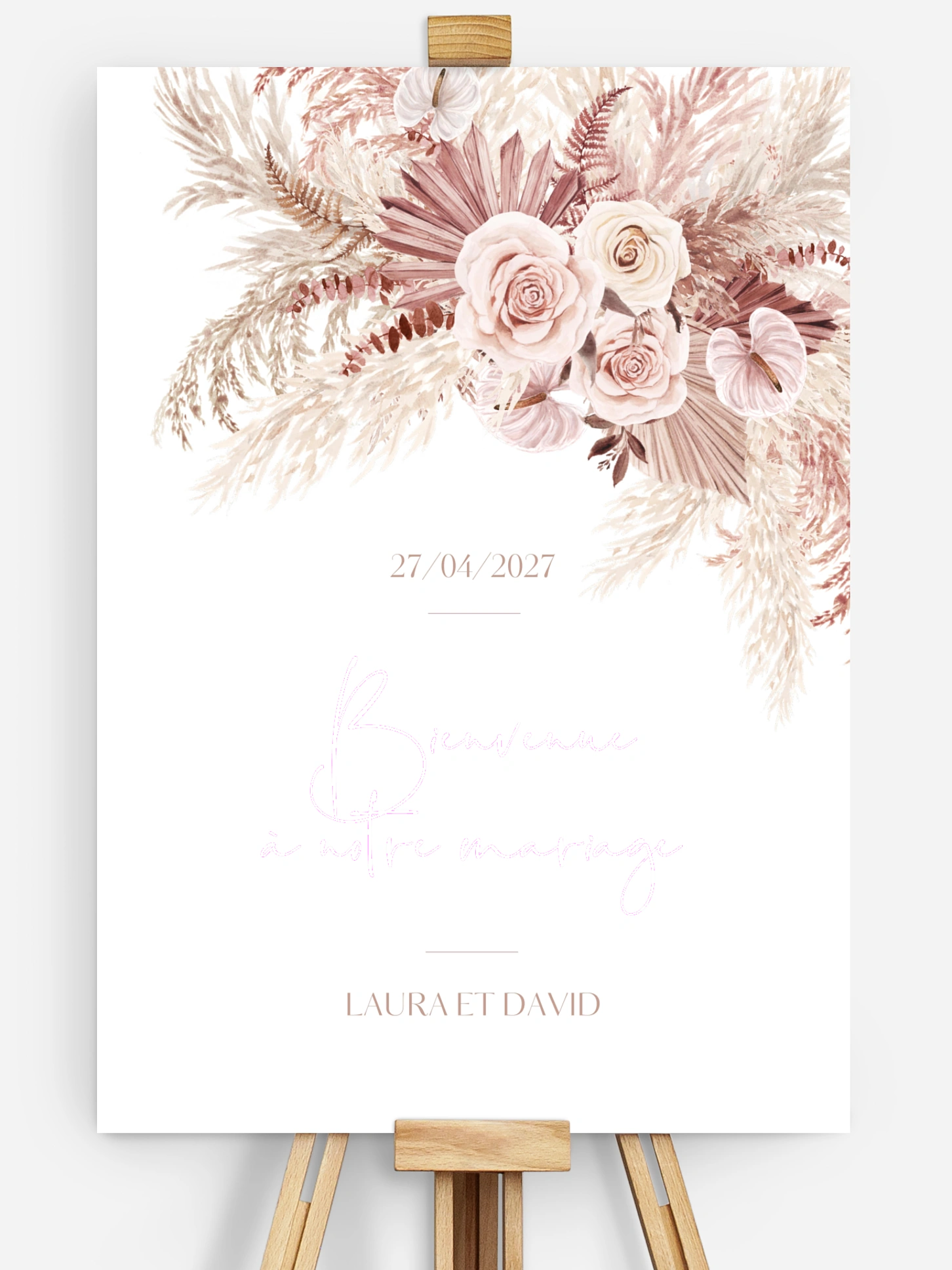Poster bienvenue mariage Terracotta dreams