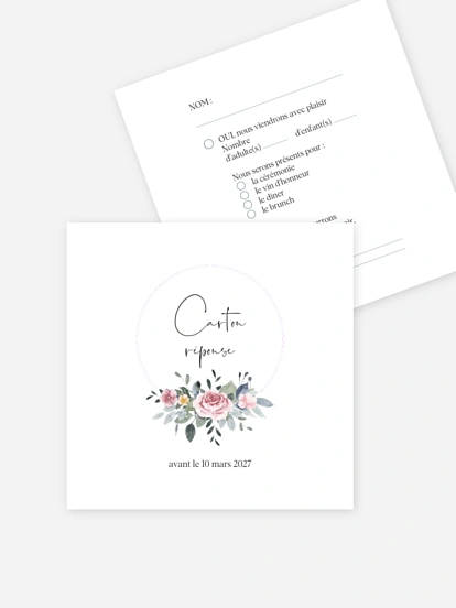 Carton réponse Portrait romantique