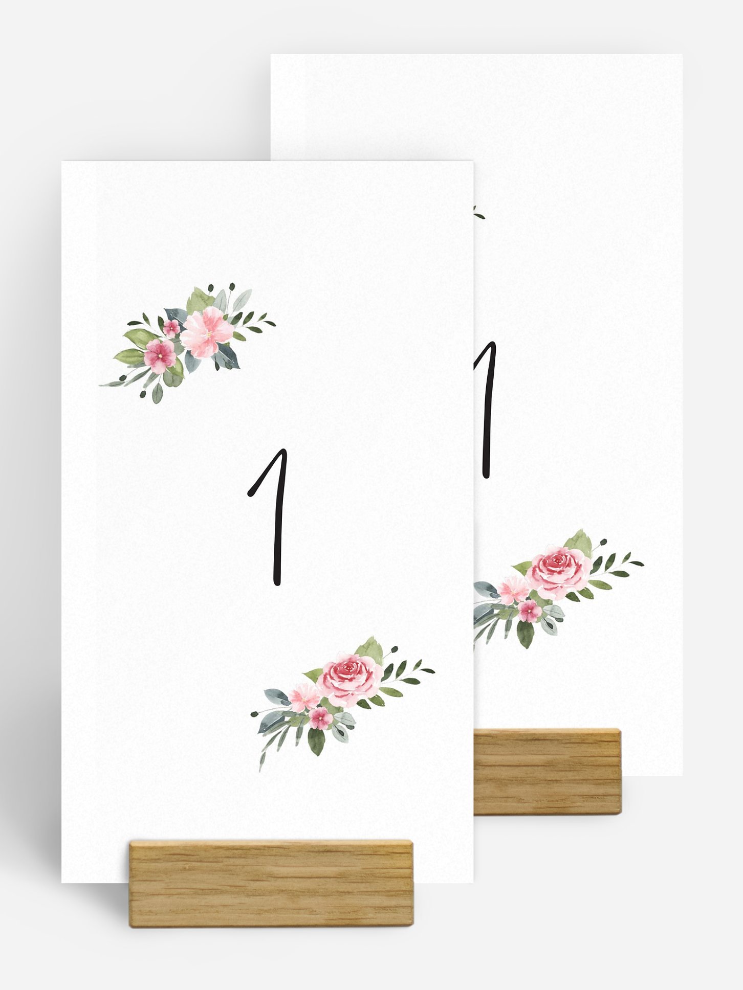 Numéro de table mariage Portrait romantique