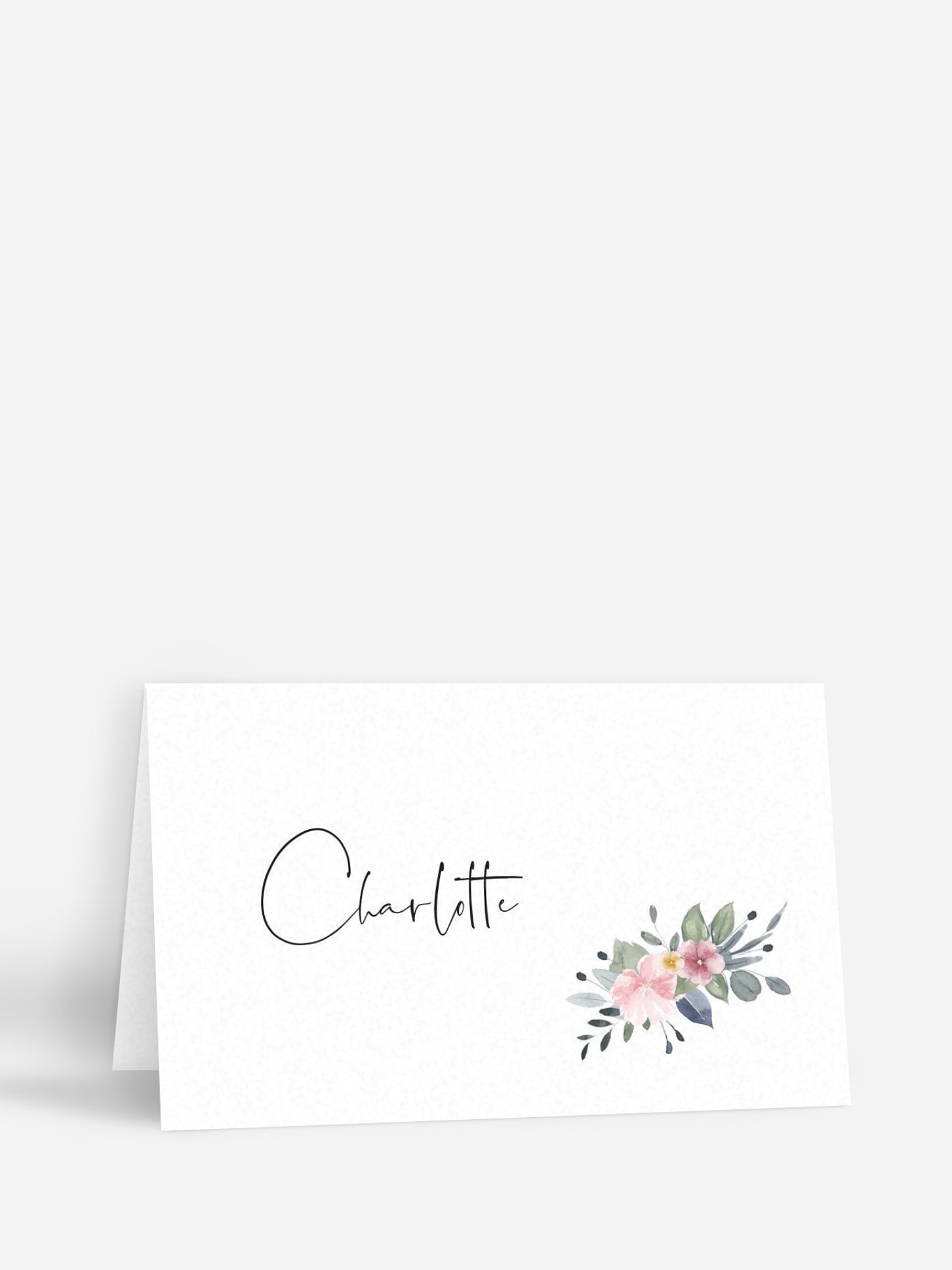 Marque-place mariage Portrait romantique
