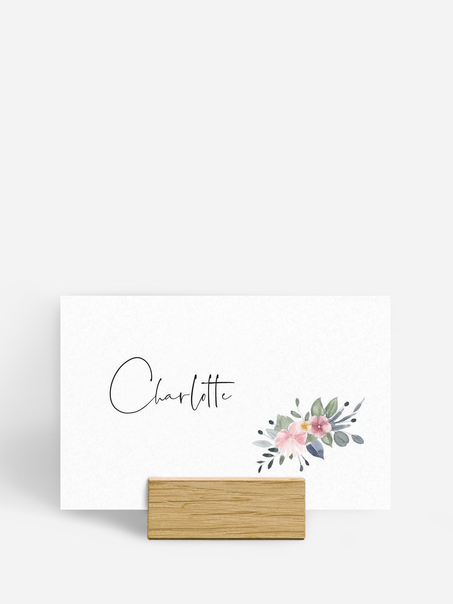 Marque-place mariage Portrait romantique