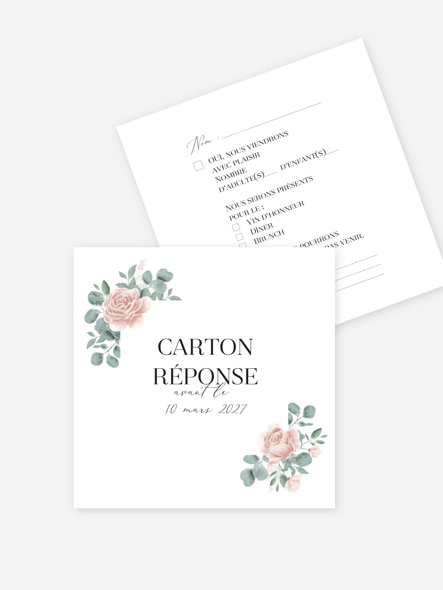 Carton réponse Poésie romantique