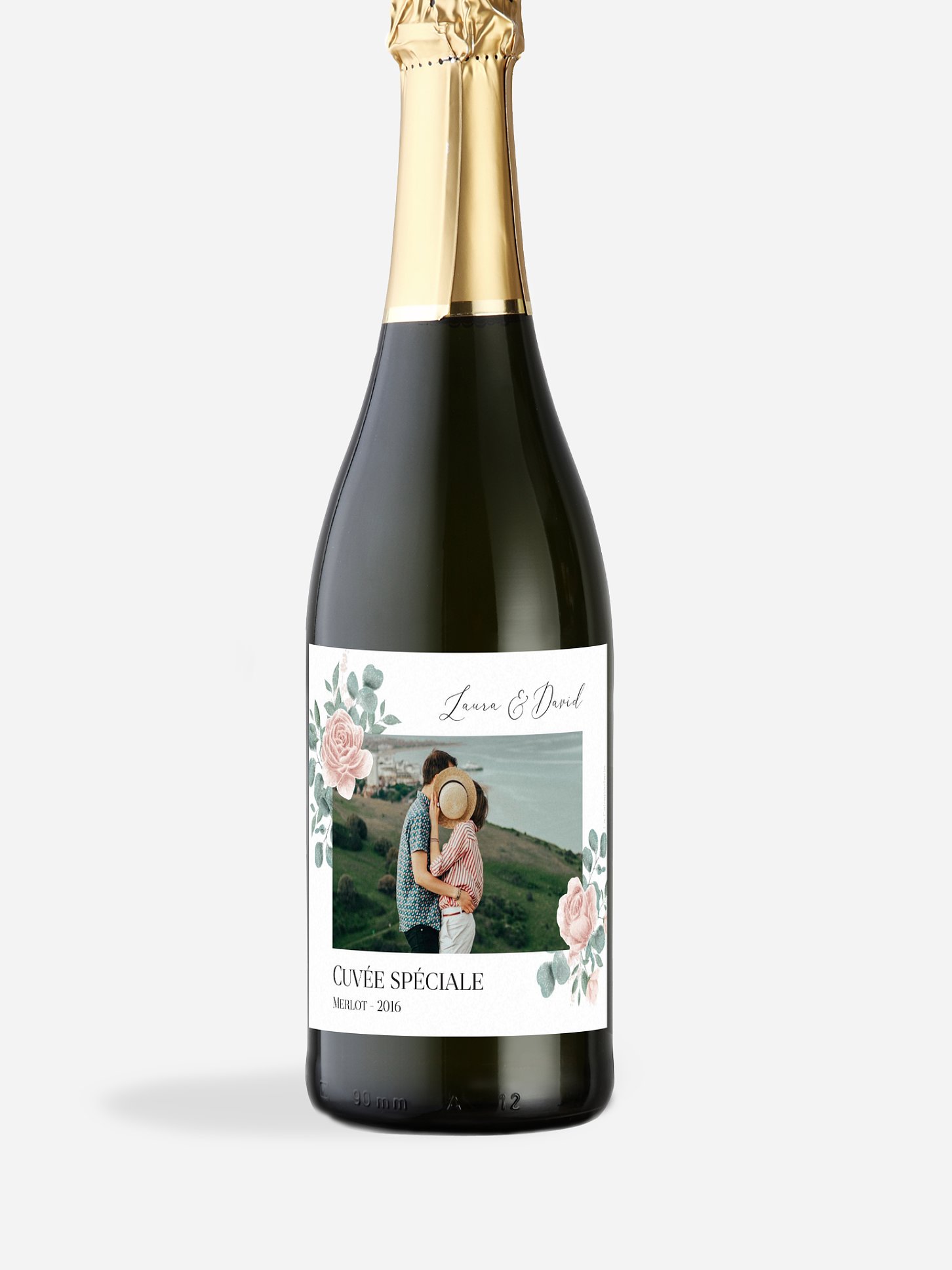 Étiquette bouteille Poésie romantique