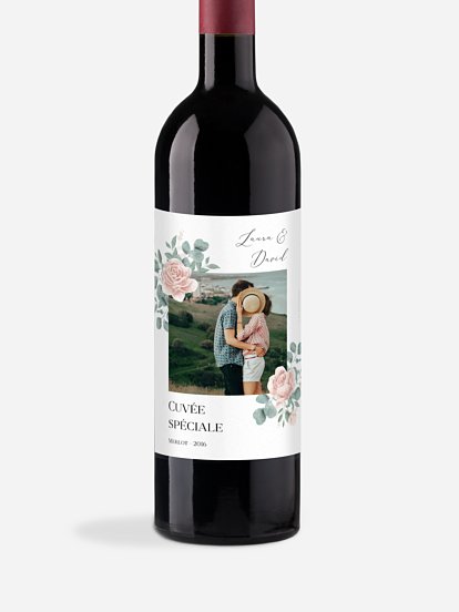 Étiquette bouteille Poésie romantique