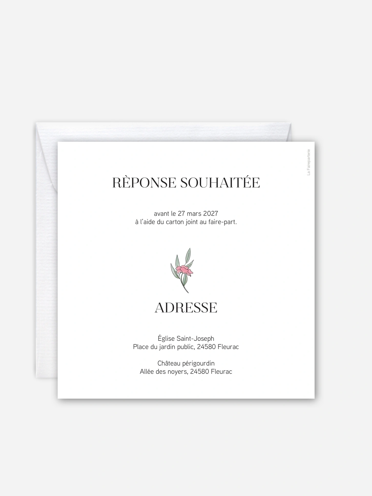 Faire-part de mariage Main dans la main