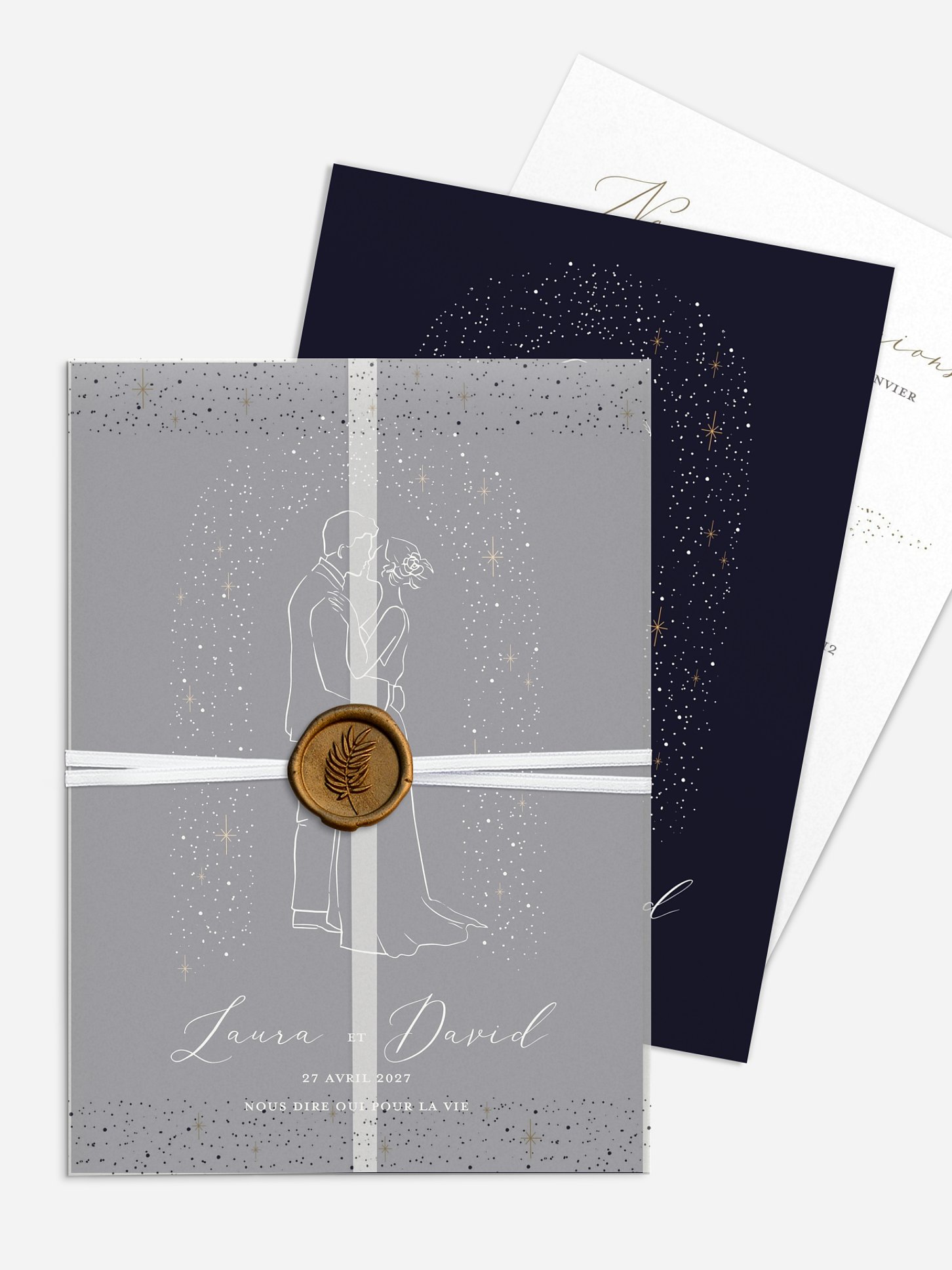Faire-part de mariage Nuit romantique