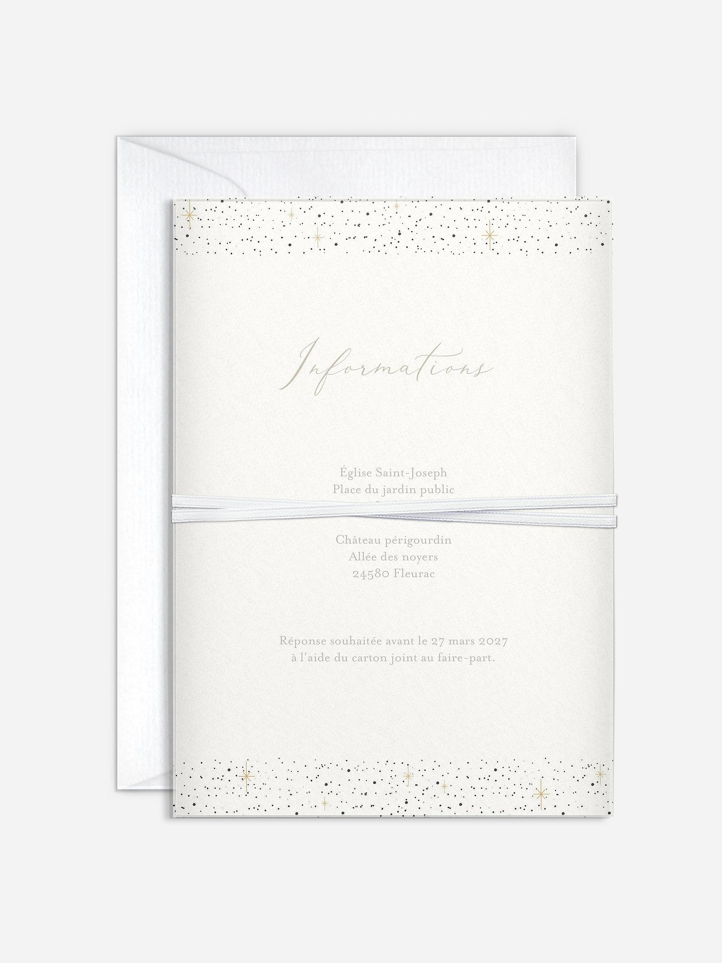 Faire-part de mariage Nuit romantique