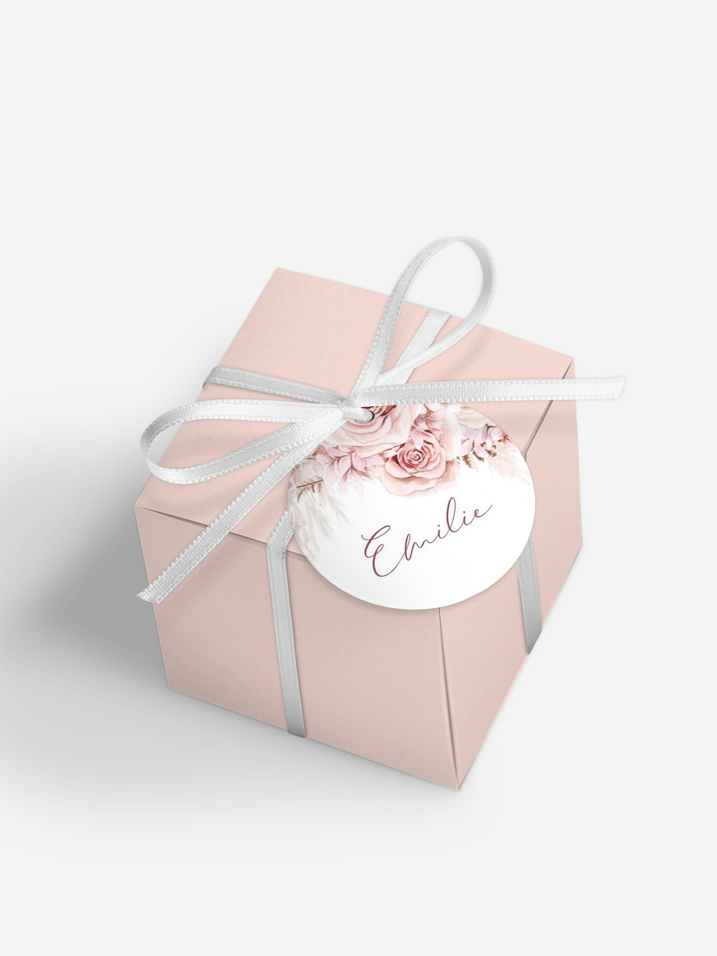 Boite à dragées personnalisable Blush bloom