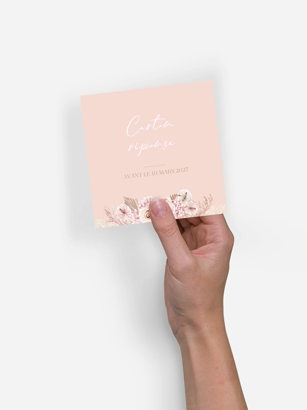 Carton réponse Blush bloom