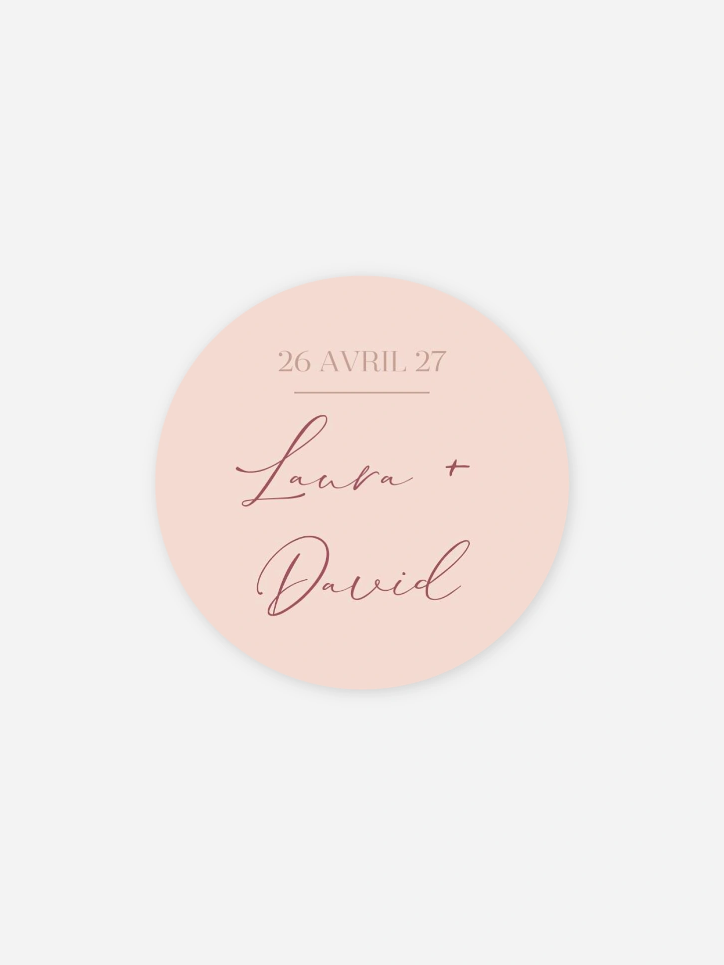 Étiquette cadeau mariage Blush bloom