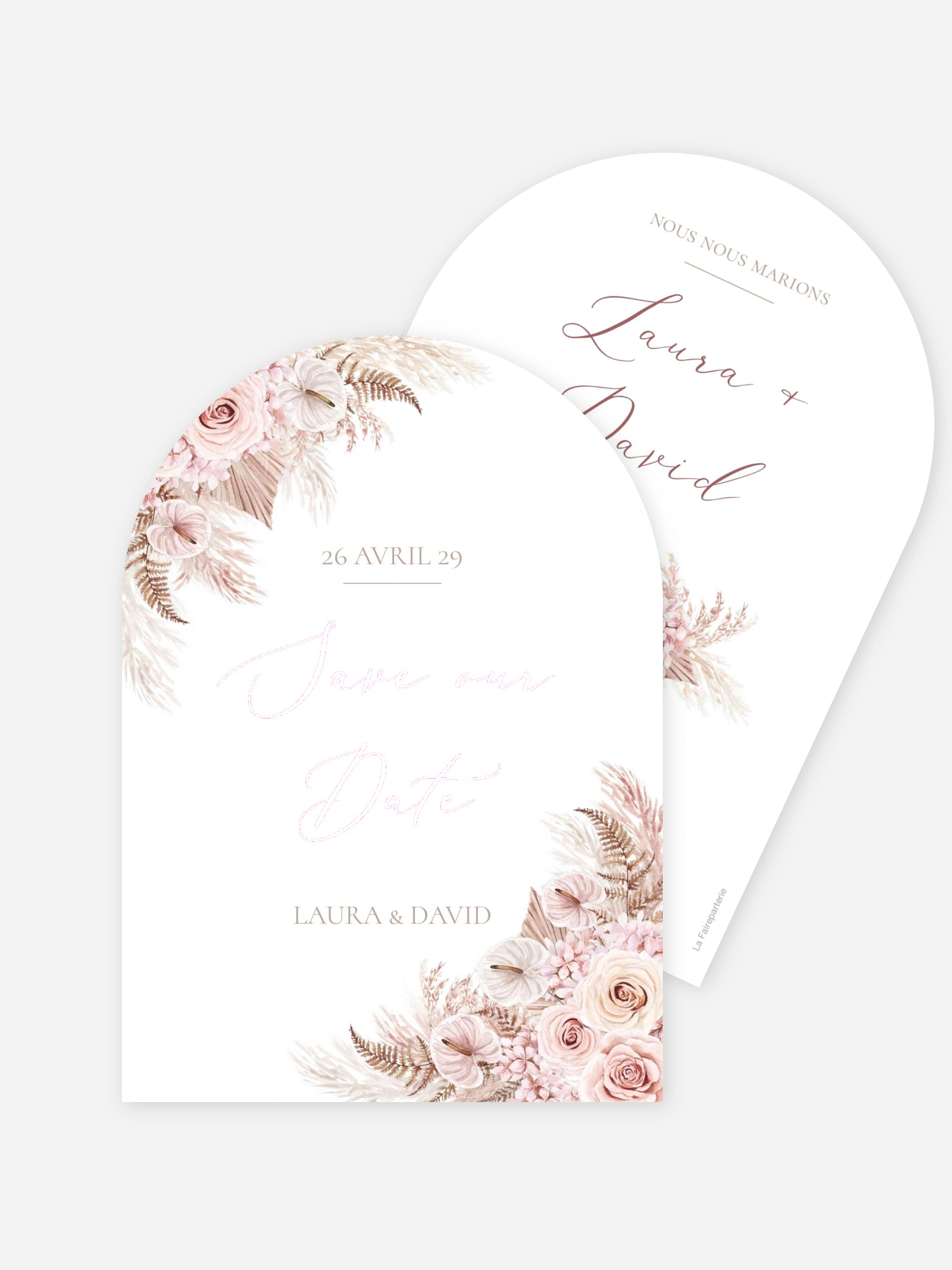 Save the date Blush bloom