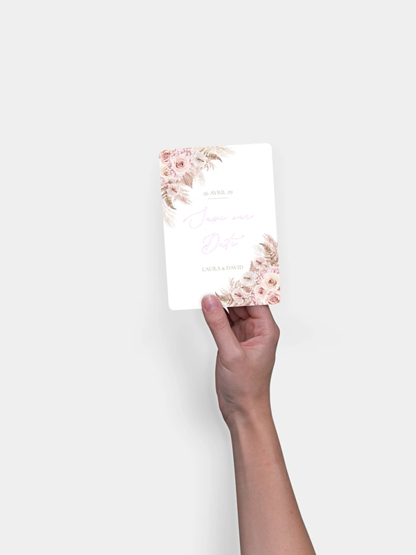 Save the date Blush bloom