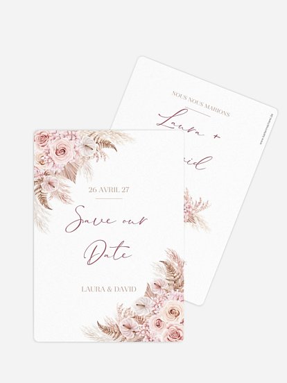 Save the date Blush bloom