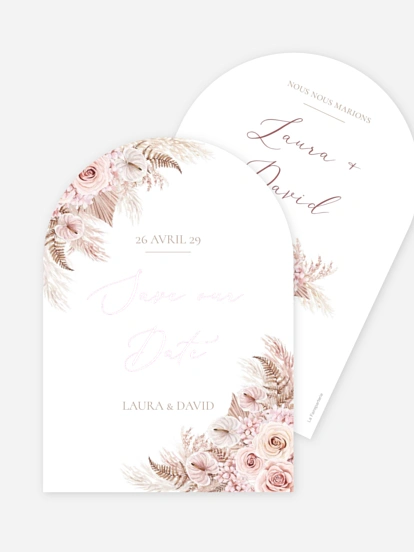 Save the date Blush bloom