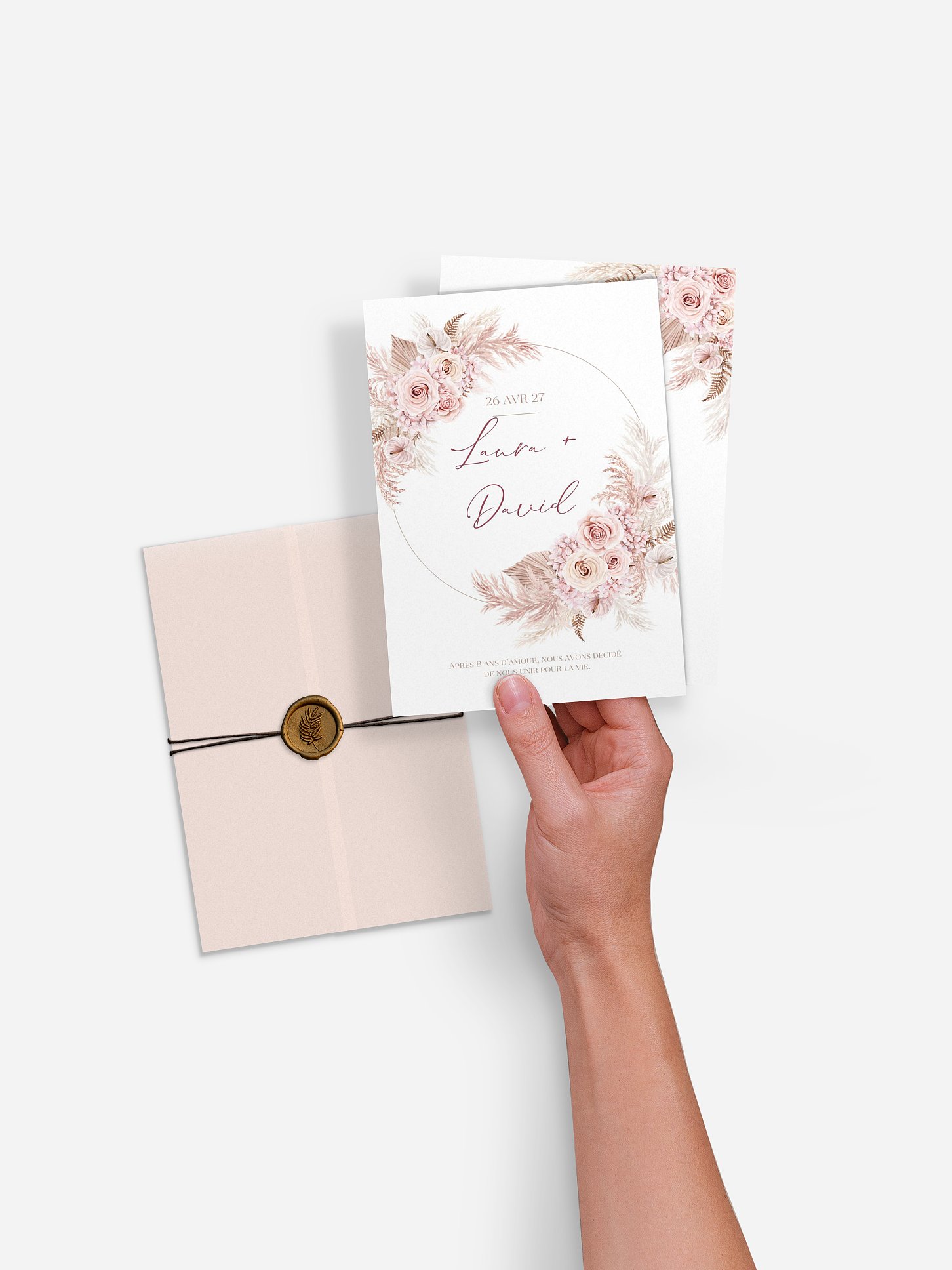 Faire-part de mariage Blush bloom