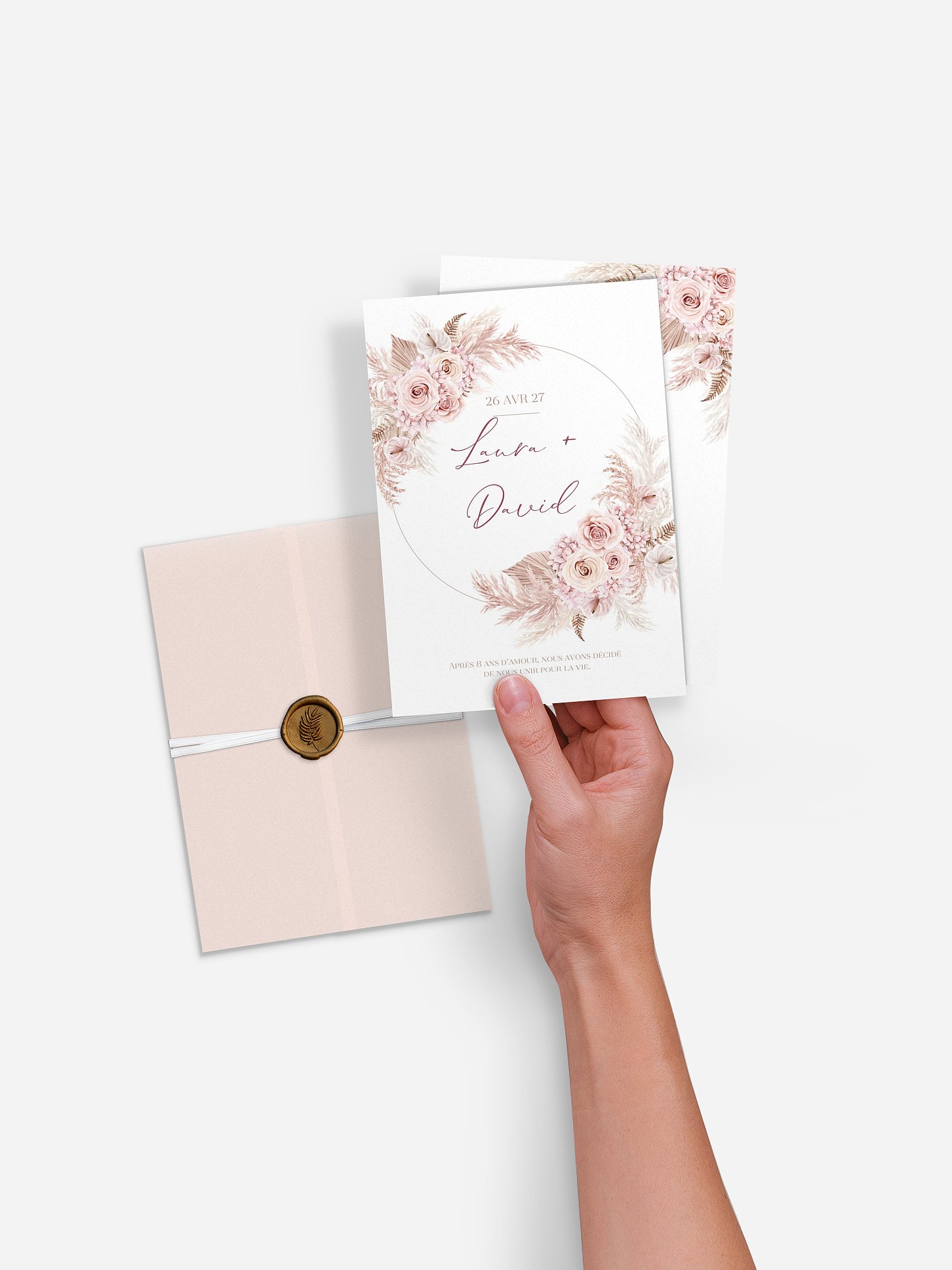 Faire-part de mariage Blush bloom