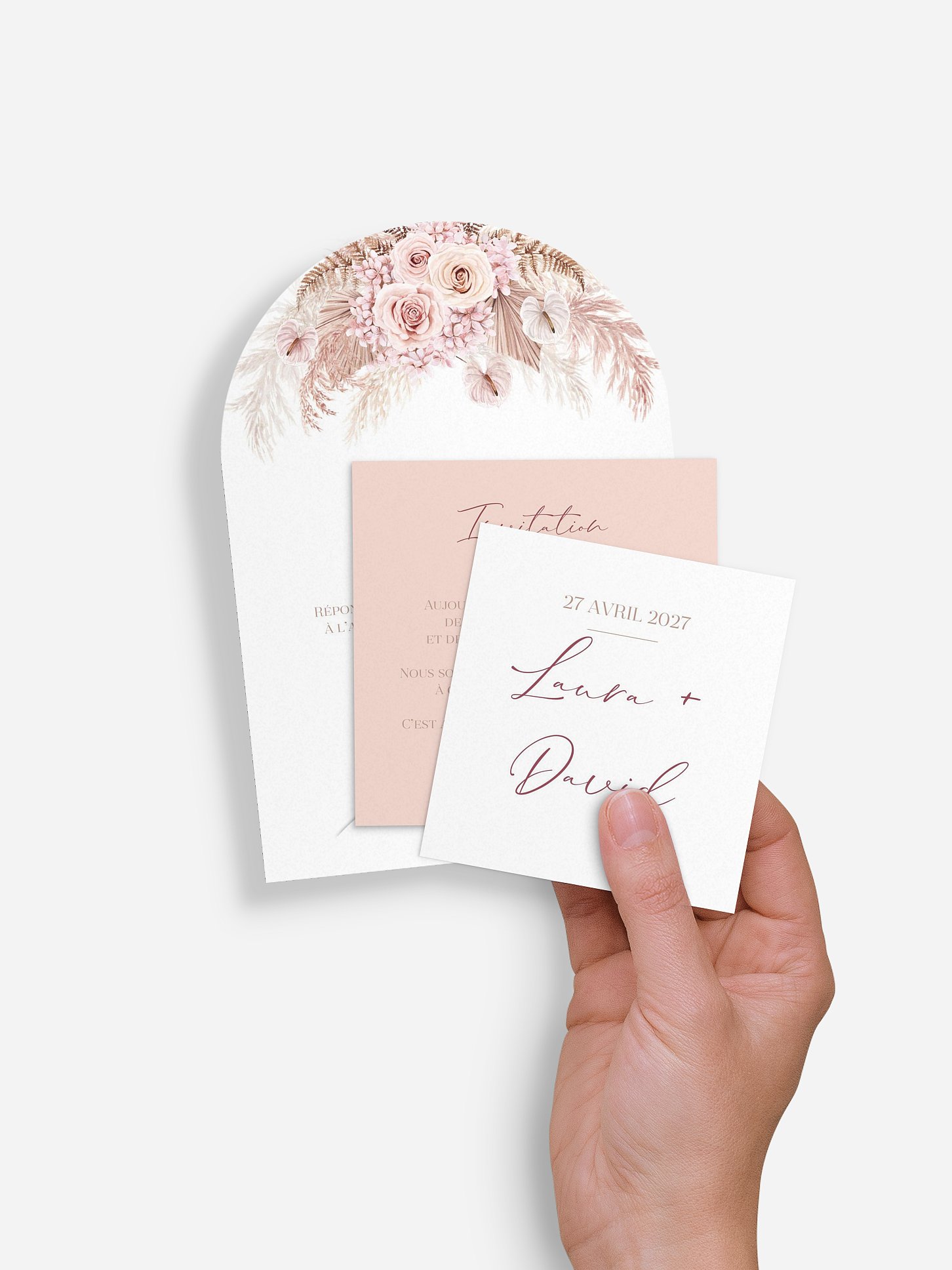 Faire-part de mariage Blush bloom