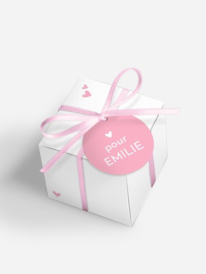Boite à dragées personnalisable De tout notre coeur