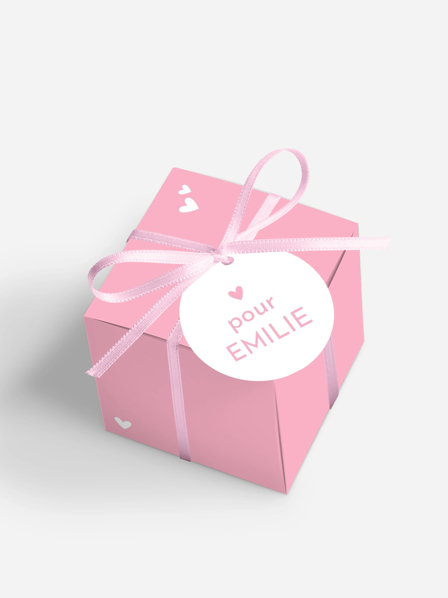 Boite à dragées personnalisable De tout notre coeur coloré