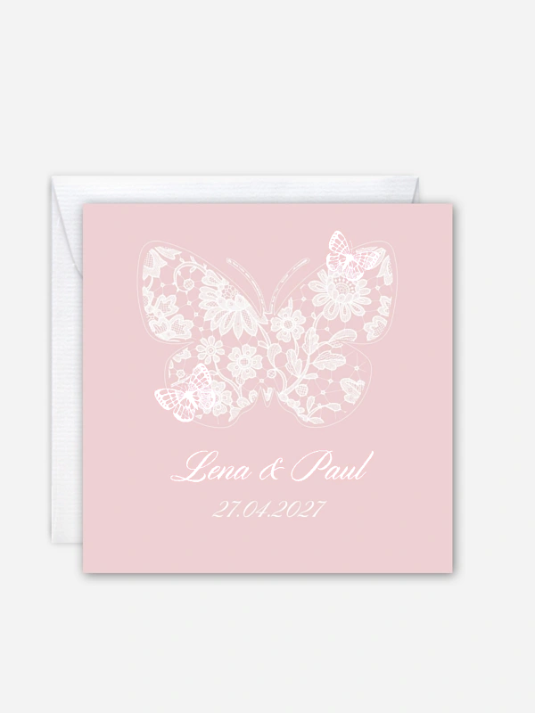 Faire-part de mariage Butterfly love