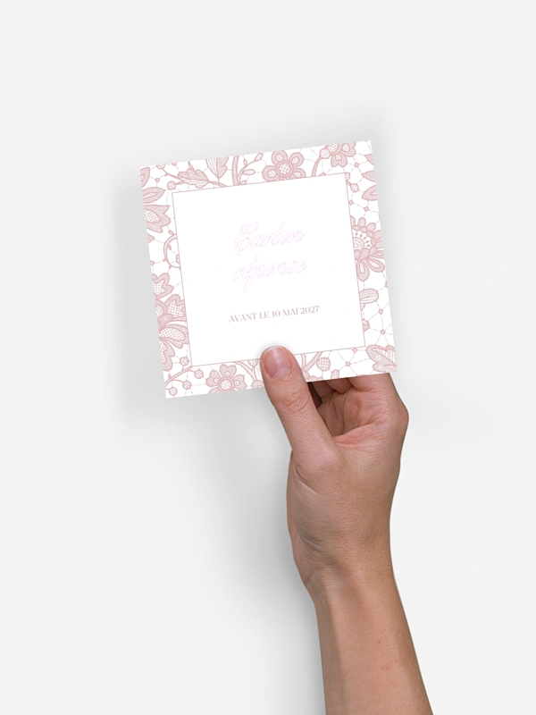 Carton réponse Oui romantique