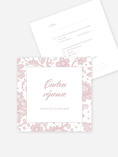Carton réponse Oui romantique