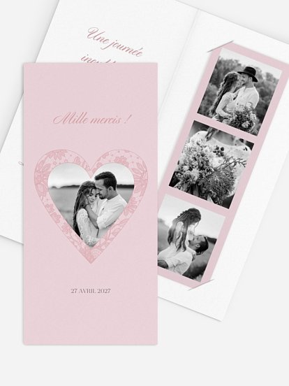 Carte de remerciements Oui romantique