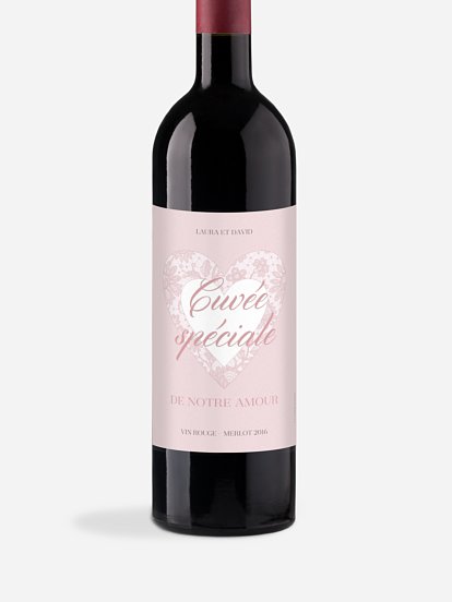 TOUTE OCCASSION Anniversaire 2 X Saint Valentin personnalisé I LOVE YOU étiquettes de vin